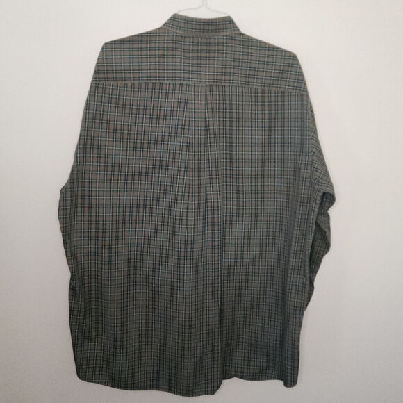 Jos A Bank Traveler Collection Dress Shirt Traditional Fit Green Plaid Men's XL‎ - Picture 3 of 4